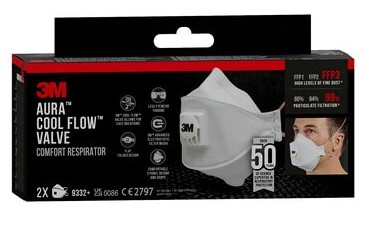 STOFMASKER 9332+ FFP3 (2ST)