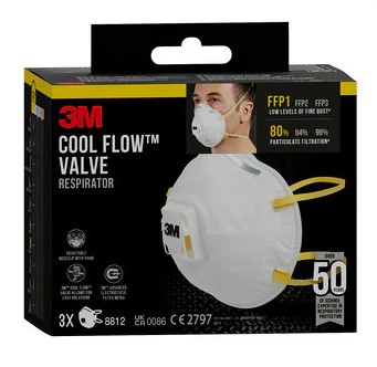 STOFMASKER 8812 FFP1 MET VENTIEL (3ST)