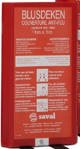 [1032730] BRANDDEKEN 100X100CM NL/FR RODE BOX (1ST)