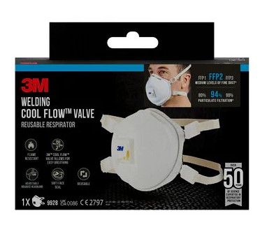 [1060183] STOFMASKER FFP2 9928 MET VENTIEL (1ST)