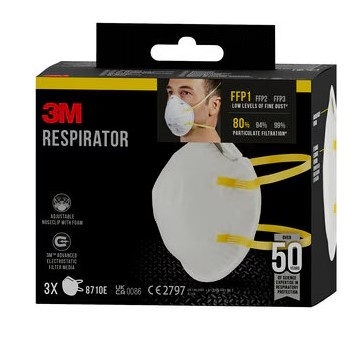 [1042882] MASQUE ANTI-POUSSIERE 8710E FFP1 (3PC)
